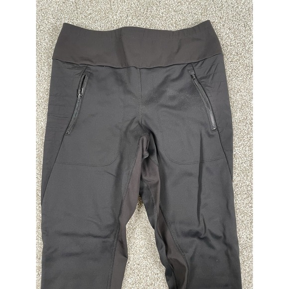 Athleta Women's Black Peak Hybrid Fleece-Lined Tight Activewear Leggings Medium - Picture 2 of 10